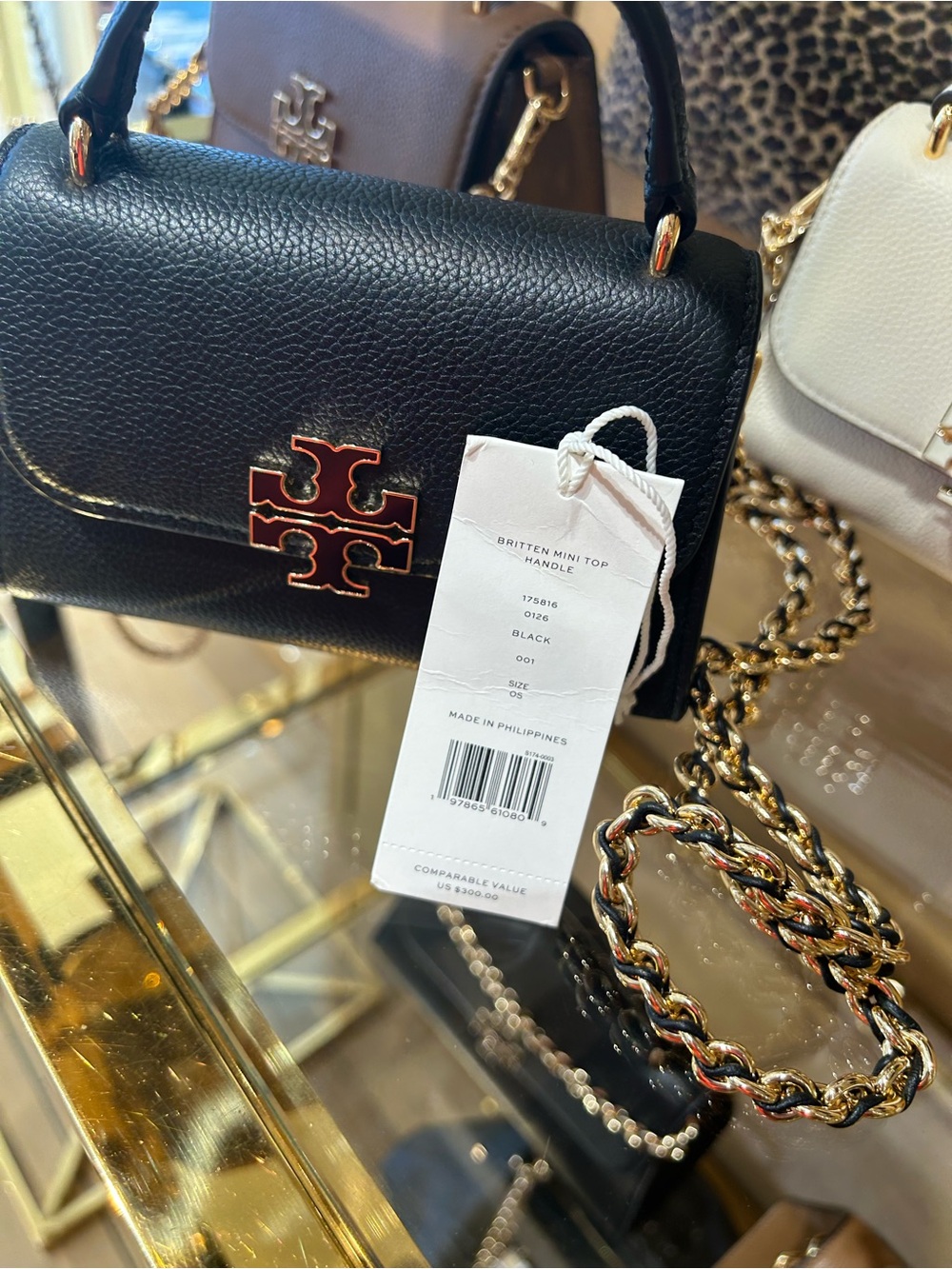 Tory Burch Britten mini Top-Handle Crossbody with Gold Logo pick own color new - Picture 11 of 16